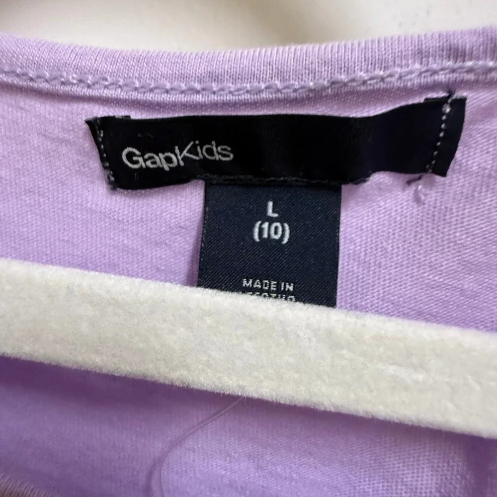 GapKids L (10) Lilac Ruffle Tank Top NWT 100% Cotton Summer‎ Sleeveless